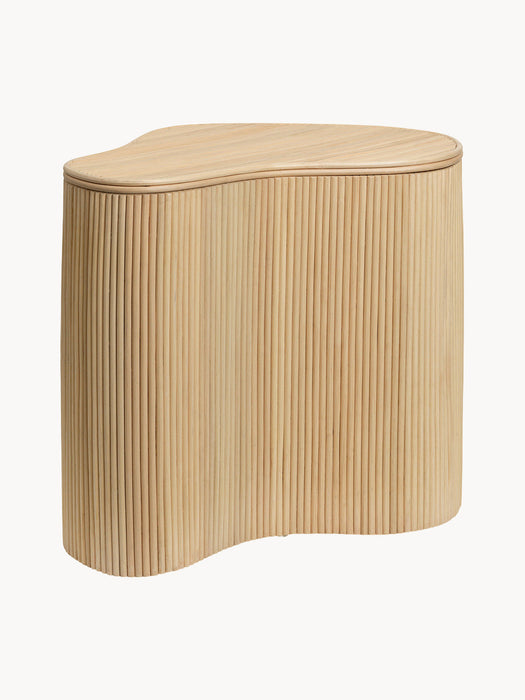Isola Handmade Rattan Side Table with Storage