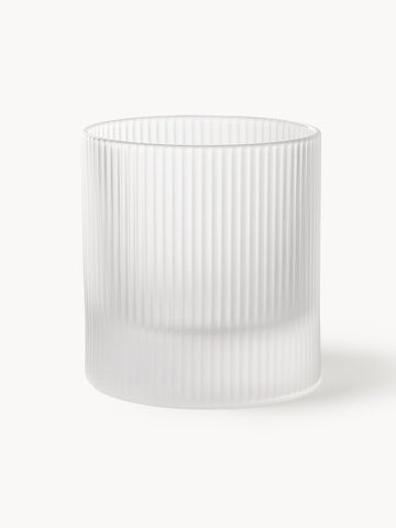 Ripple Mouth-blown Glass Tumblers, Set of 2, 250 ml