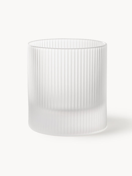 Mouth-Blown Glass Tumblers Ripple Set of 2 250 ml
