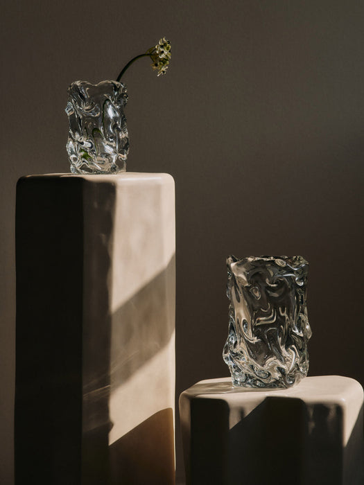Virelle Mouth-Blown Vase, H 18 cm