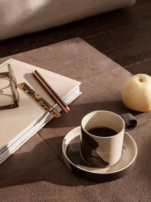 Coffee Cup Inlay with Saucer