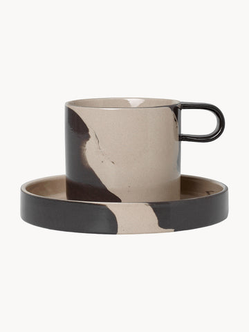 Inlay Coffee Cup with Saucer