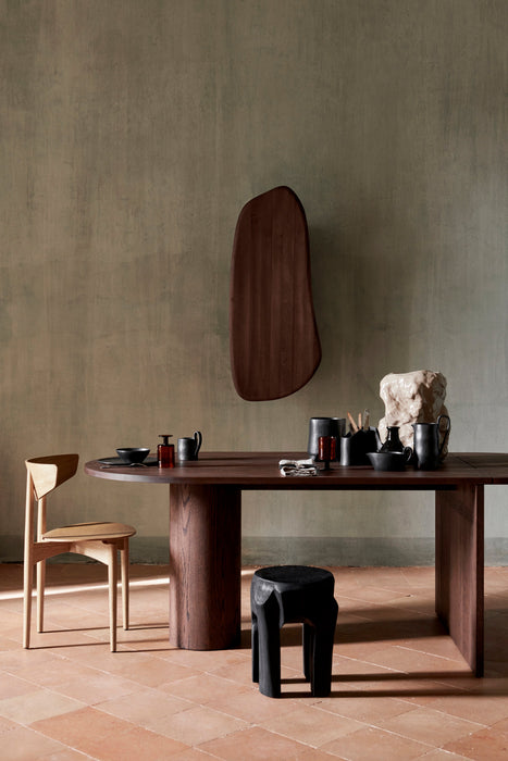 Extendable Oak Wood Dining Table Pylo 160