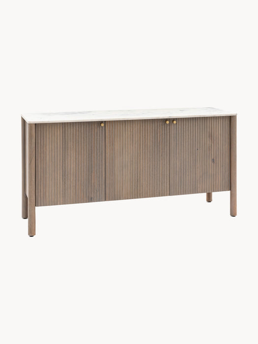 Mango Wood Sideboard Marmo with Marble Tabletop