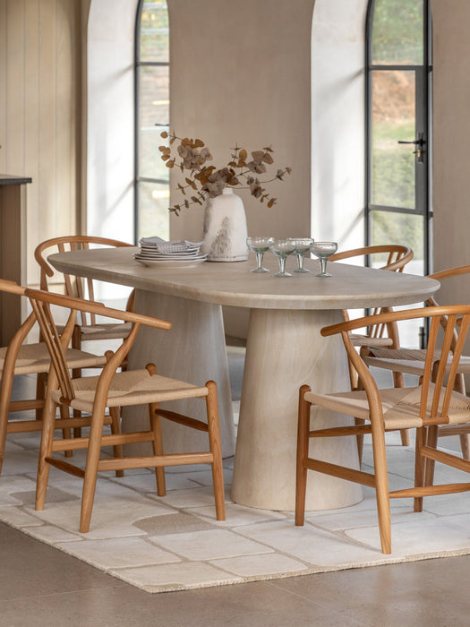 Oval Dinning Table Pedra 200x90 cm