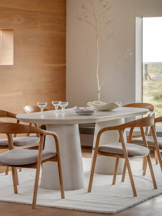 Oval Dining Table Pedra 200x90 cm