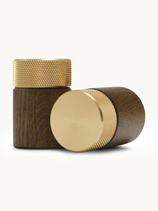 Sina Ash Wood Salt and Pepper Mills with Tray