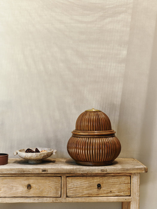 Bohemian Small Rattan Floor Lamp