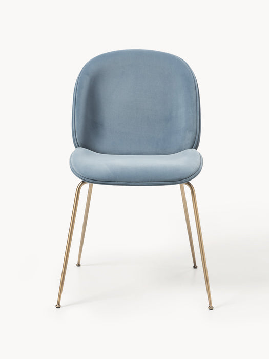 x GUBI Velvet Dining Chair Beetle by Delia Lachance