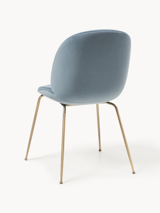 x GUBI Velvet Dining Chair Beetle by Delia Lachance
