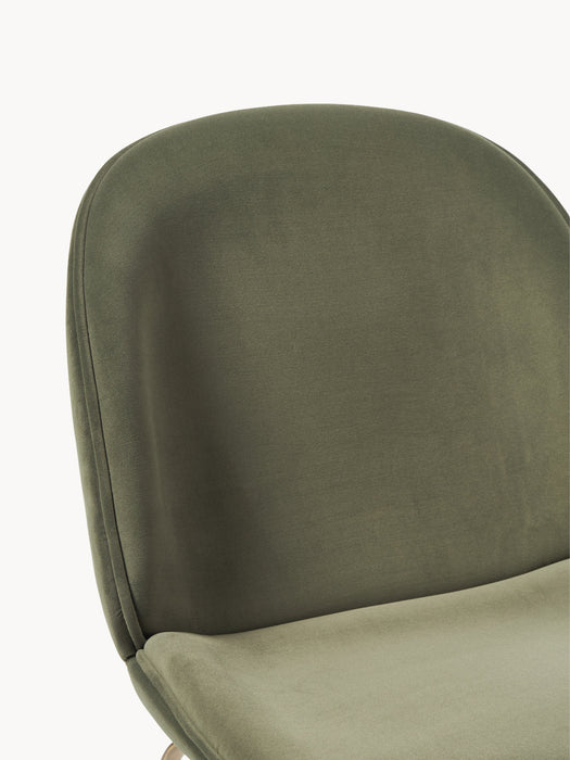 x GUBI Velvet Dining Chair Beetle by Delia Lachance