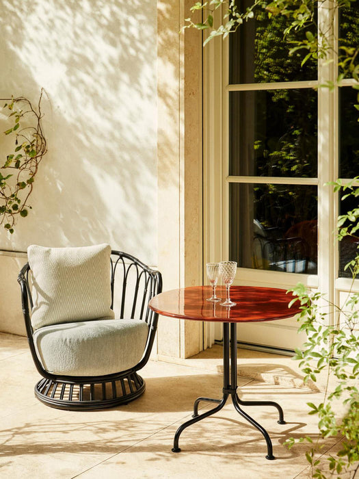 Carmel Round Bistro Table with Ceramic Top, Ø 75 x H 73 cm