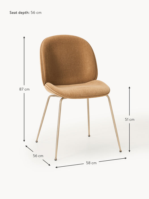 x GUBI Upholstered Dining Chair Beetle by Delia Lachance