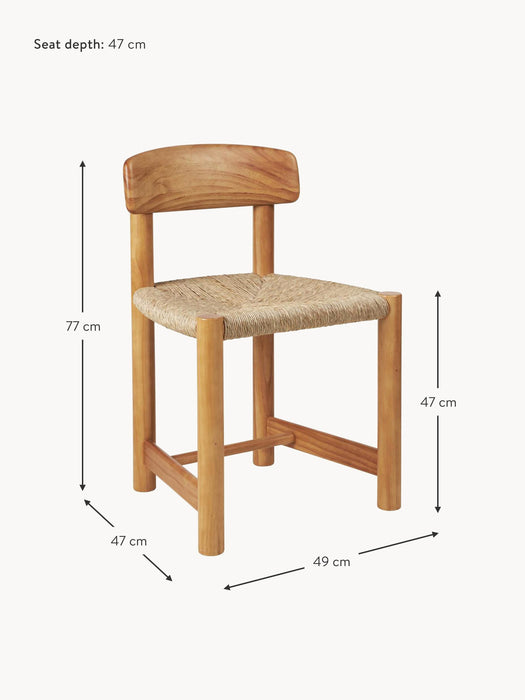 Handmade Pine Wood Dining Chair Daumiller