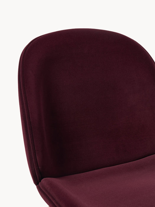 x GUBI Velvet Dining Chair Beetle by Delia Lachance
