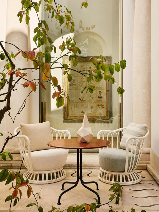Carmel Round Bistro Table with Ceramic Top, Ø 75 x H 74 cm