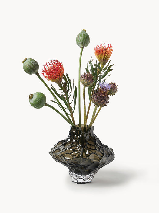 Canyon Mouth-Blown Glass Vase, H 23 cm