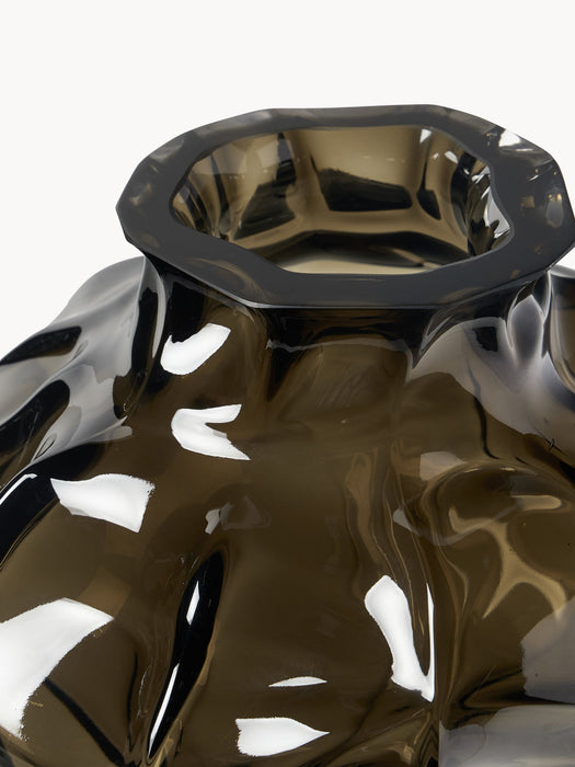 Ammonit Mouth-Blown Glass Vase, H 30 cm