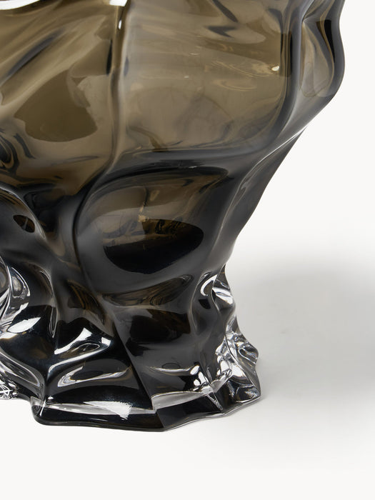 Ammonit Mouth-Blown Glass Vase, H 30 cm