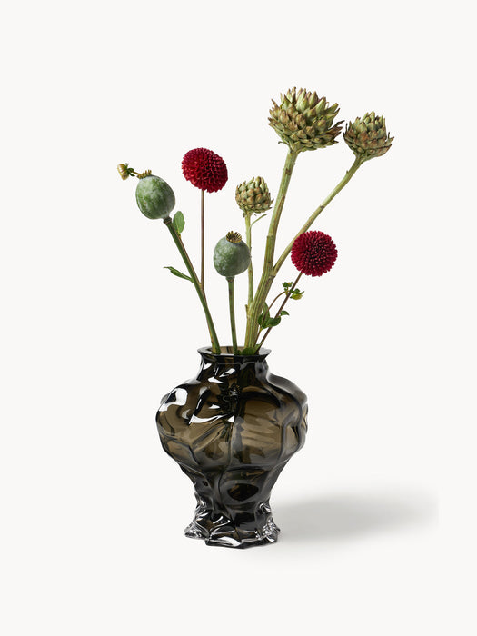 Ammonit Mouth-Blown Glass Vase, H 30 cm
