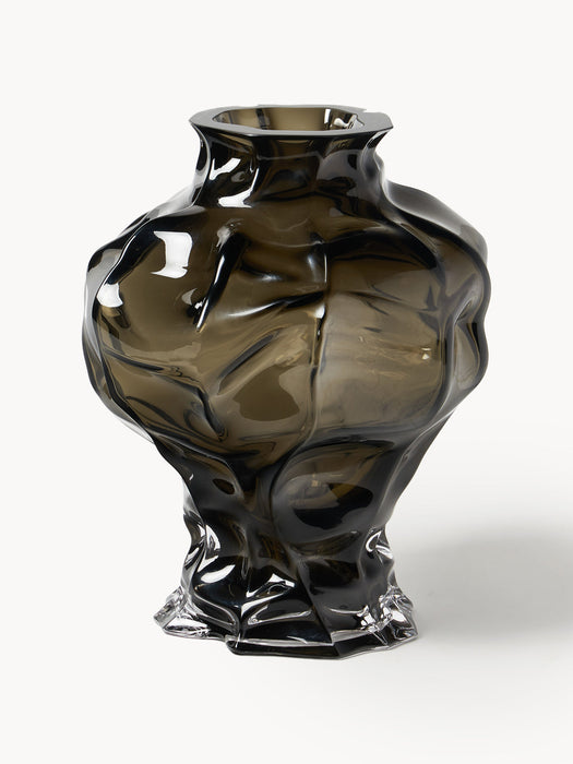 Ammonit Mouth-Blown Glass Vase, H 30 cm