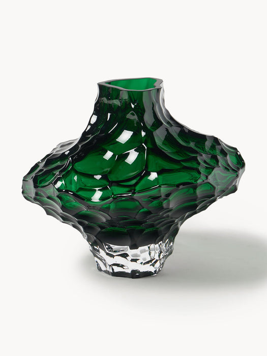 Canyon Mouth-Blown Glass Vase, H 23 cm