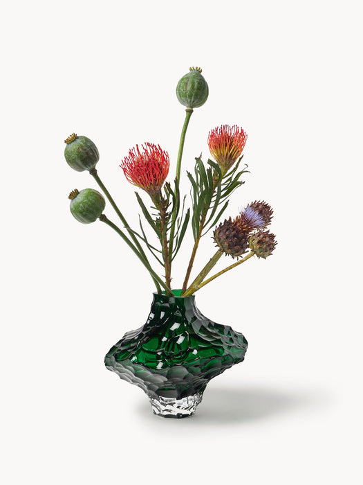 Canyon Mouth-Blown Glass Vase, H 23 cm