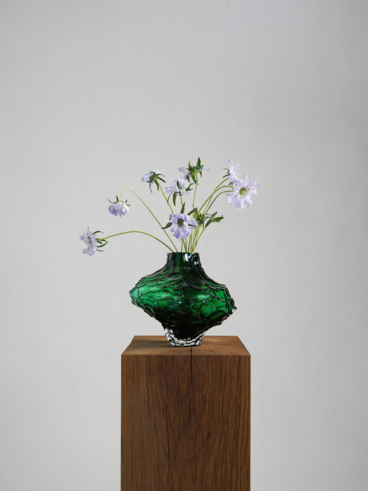 Canyon Mouth-Blown Glass Vase, H 23 cm