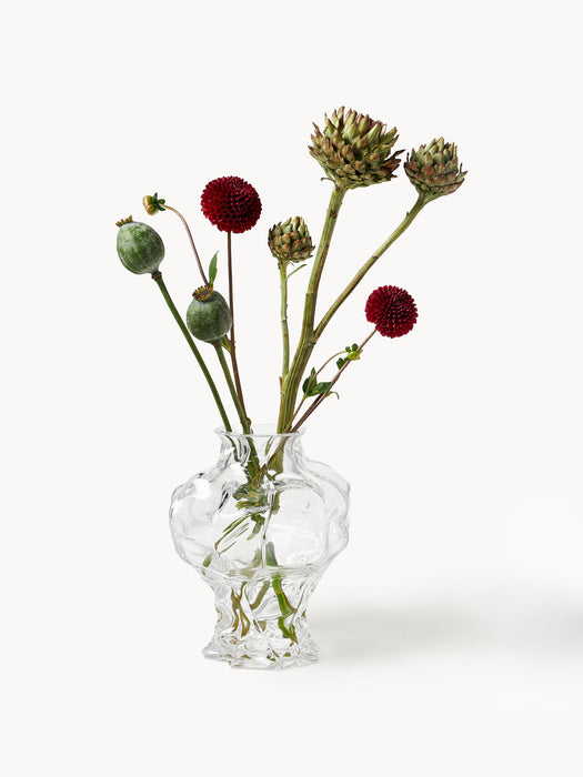 Ammonit Mouth-Blown Glass Vase, H 30 cm