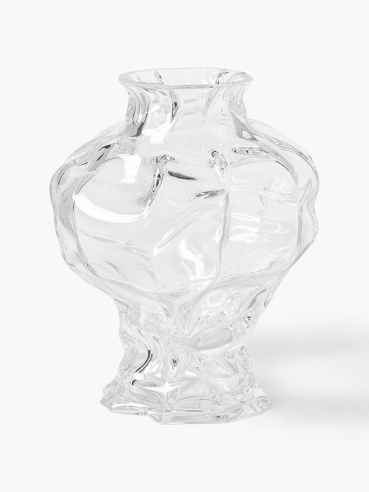 Ammonit Mouth-Blown Glass Vase, H 30 cm