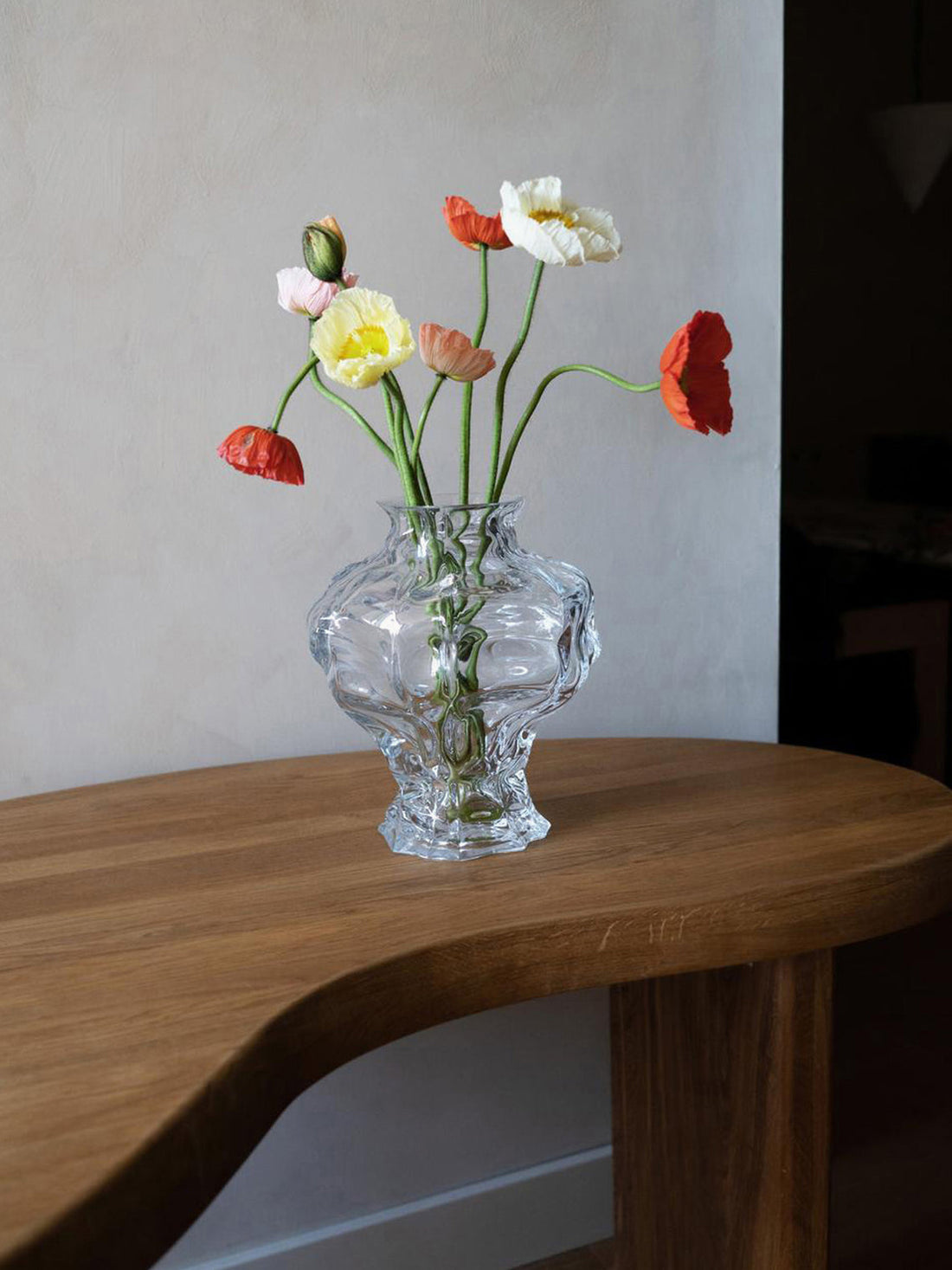 Ammonit Mouth-Blown Glass Vase, H 30 cm