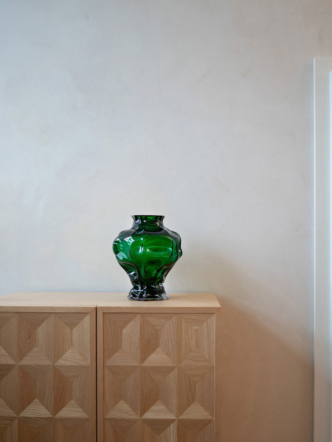 Ammonit Mouth-Blown Glass Vase, H 30 cm