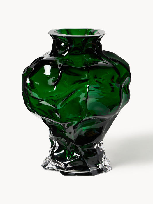 Ammonit Mouth-Blown Glass Vase, H 30 cm