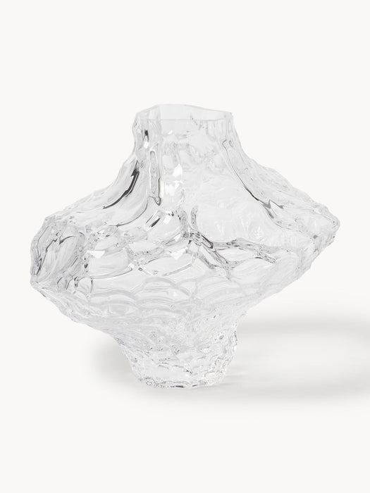 Canyon Mouth-Blown Glass Vase, H 23 cm
