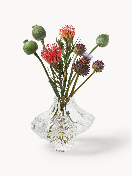 Canyon Mouth-Blown Glass Vase, H 23 cm