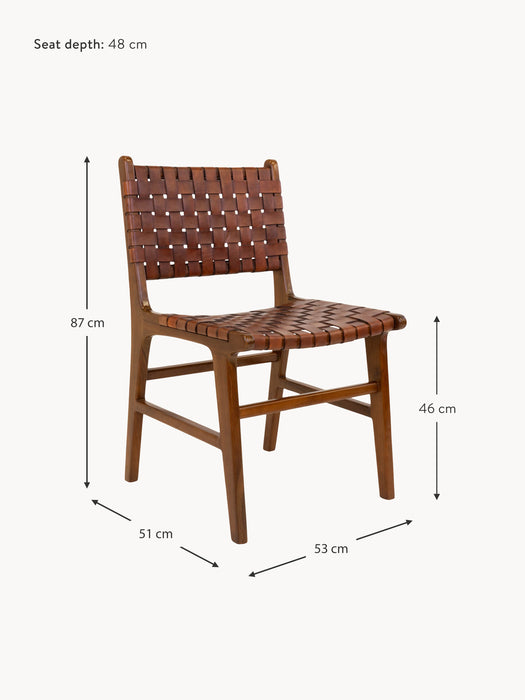 Teak Wood Dining Chairs Perugia Set of 2