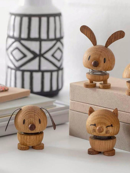 Oak Wood Decorative Object Bunny