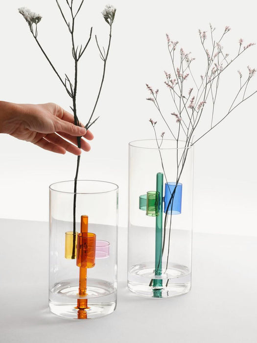 Standy Handmade Glass Vase, H 20 cm