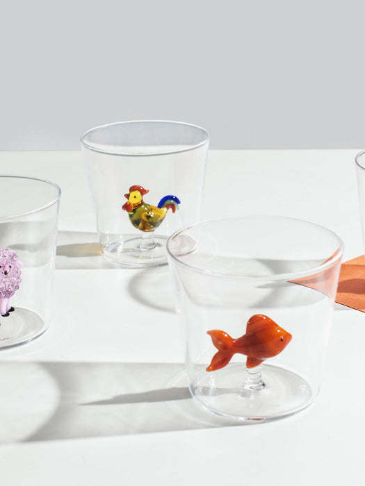 Red Fish Handmade Borosilicate Tumbler