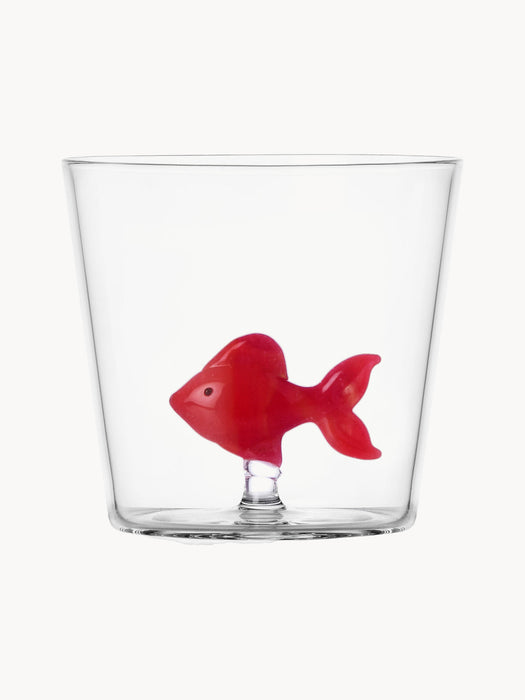 Red Fish Handmade Borosilicate Tumbler