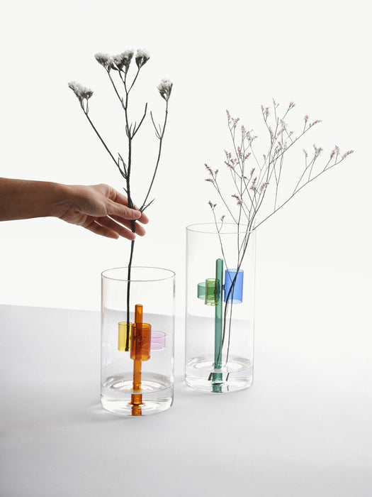Standy Handmade Glass Vase, H 25 cm