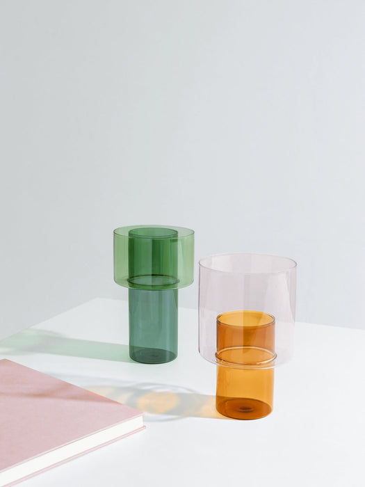 Boreale Handmade Glass Vase, H 21 cm