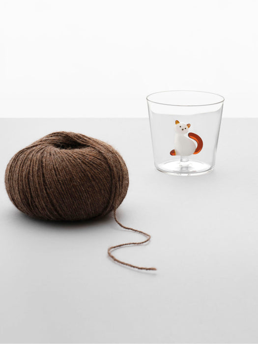 Tabby Cat Handmade Borosilicate Tumbler