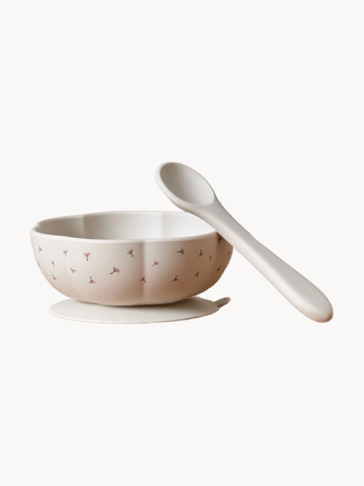 Kids Silicone Dining Set Poppy in Bloom Set of 2