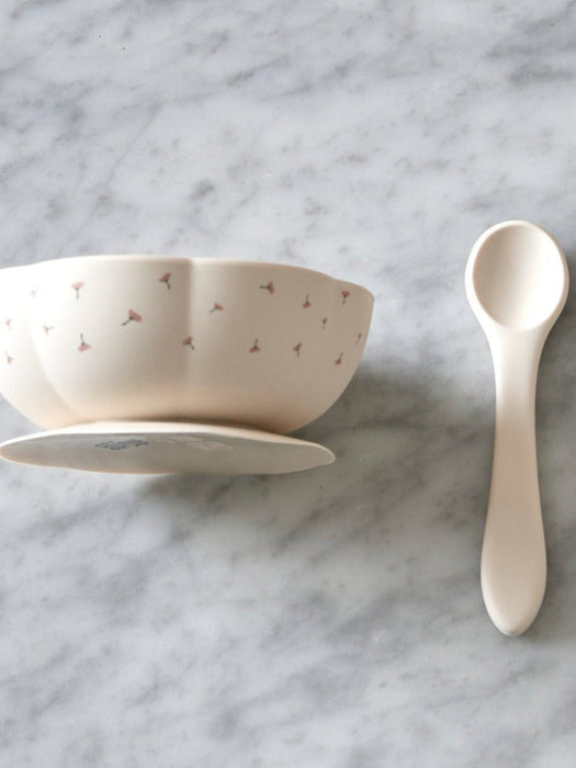 Kids Silicone Dining Set Poppy in Bloom Set of 2