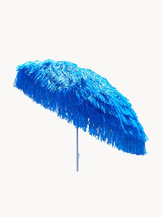 Height-Adjustable Beach Parasol Hawaii with Fringes 200 cm