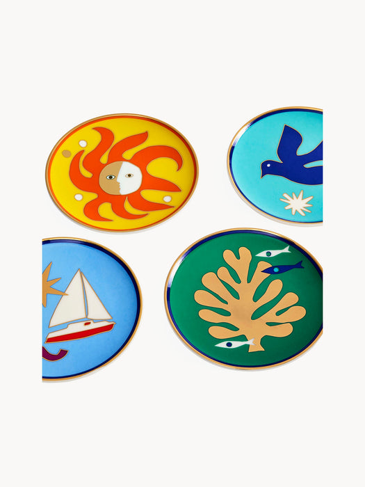 Porcelain Coaster Playa Set of 4
