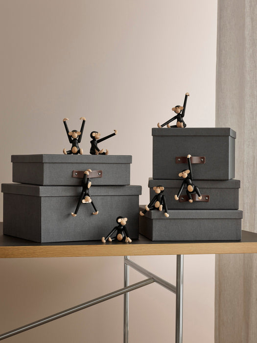 Oak Wood Decorative Object Monkey Mini