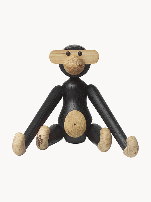 Oak Wood Decorative Object Monkey Mini