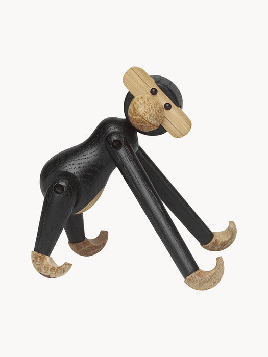 Oak Wood Decorative Object Monkey Mini
